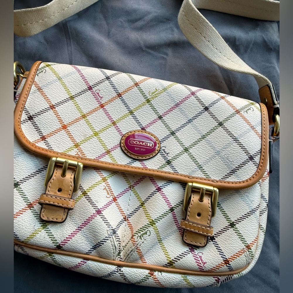 Coach White Multicolor Crossbody Bag
